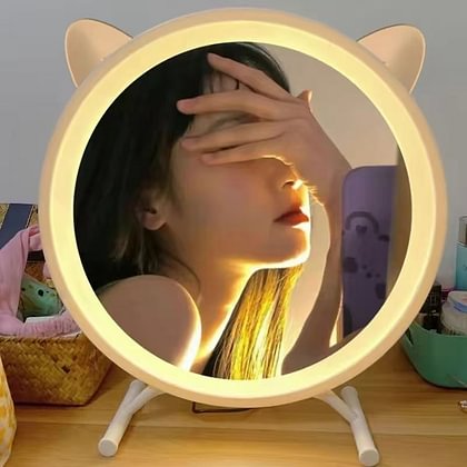 Makeup mirror with light