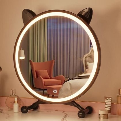 Makeup mirror with light