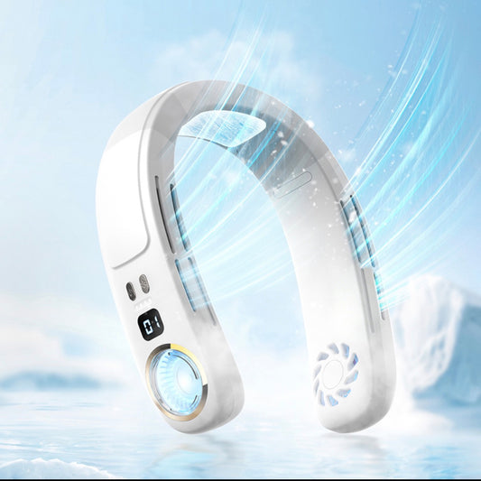 Neck-mounted fan, semiconductor heat dissipation, USB charging, portable mini bladeless fan